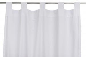 Hanging curtain isolated on white background